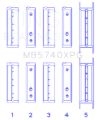 Picture of King Engine Bearings Subaru EJ20/EJ22/EJ25 Housing Bore Main Bearing Set - Size +.005mm