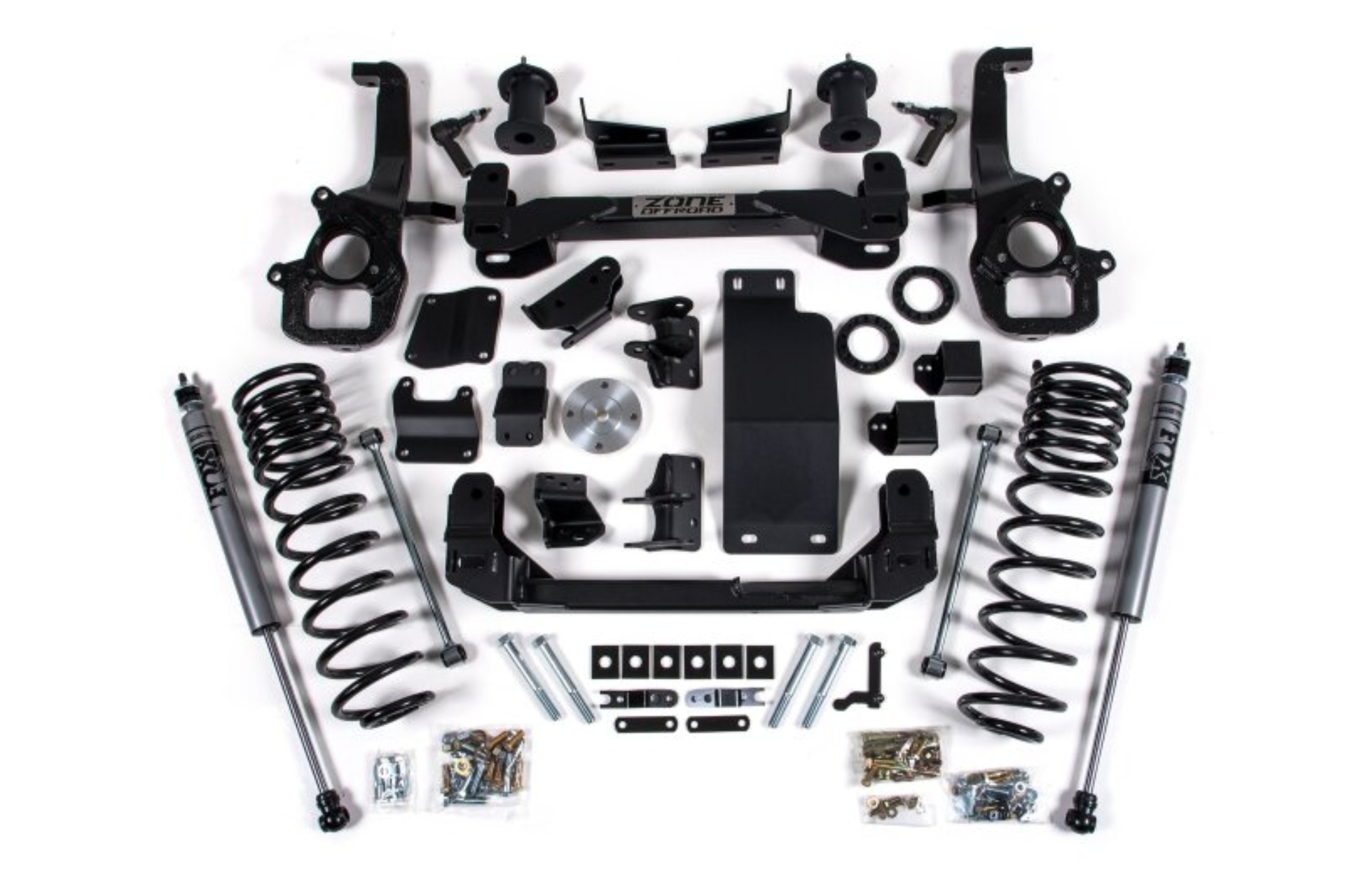 Picture of Zone Offroad 2025 Ram 1500 4WD 6in Front 5in Rear Susp. Lift System - Std Bore - Fox Adv Rear Shocks
