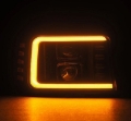 Picture of AlphaRex 92-96 Ford F-Series/Bronco PRO-Series Proj Headlight Blk w/Seq. Sig & DRL