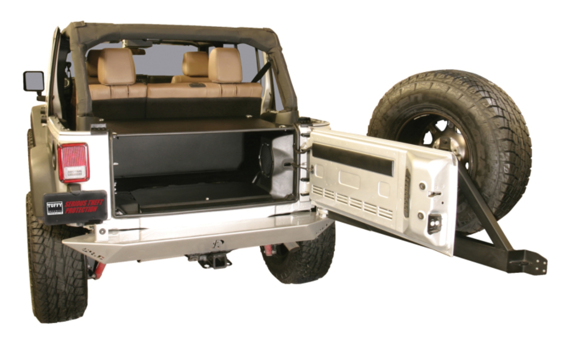 Picture of Tuffy Jk Unlimited Tailgate Enclosure- Black For 2011+