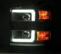 Picture of AlphaRex 15-19 Chevy Silverado 2500/3500 LUXX-Series Proj. Headlights Chrome w/Actv SeqSig & DRL