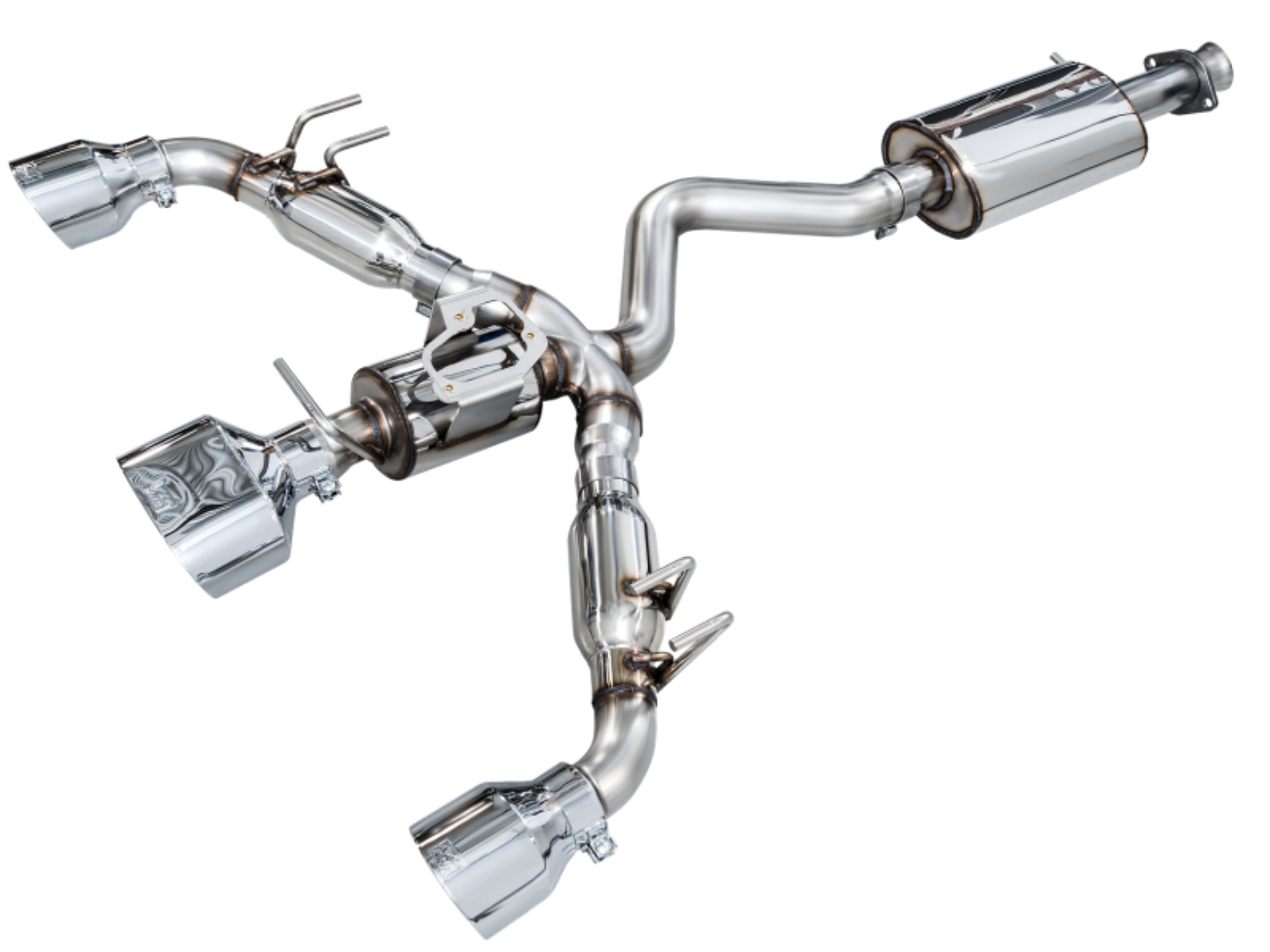 Picture of AWE Tuning 23-24 Toyota GR Corolla Touring Edition Cat-Back Exhaust - Chrome Silver Tips
