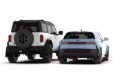 Picture of Rally Armor 21-25 Ford Bronco NO-PL Plastic Rear Bumper Black Mud Flap BCE Pink Logo