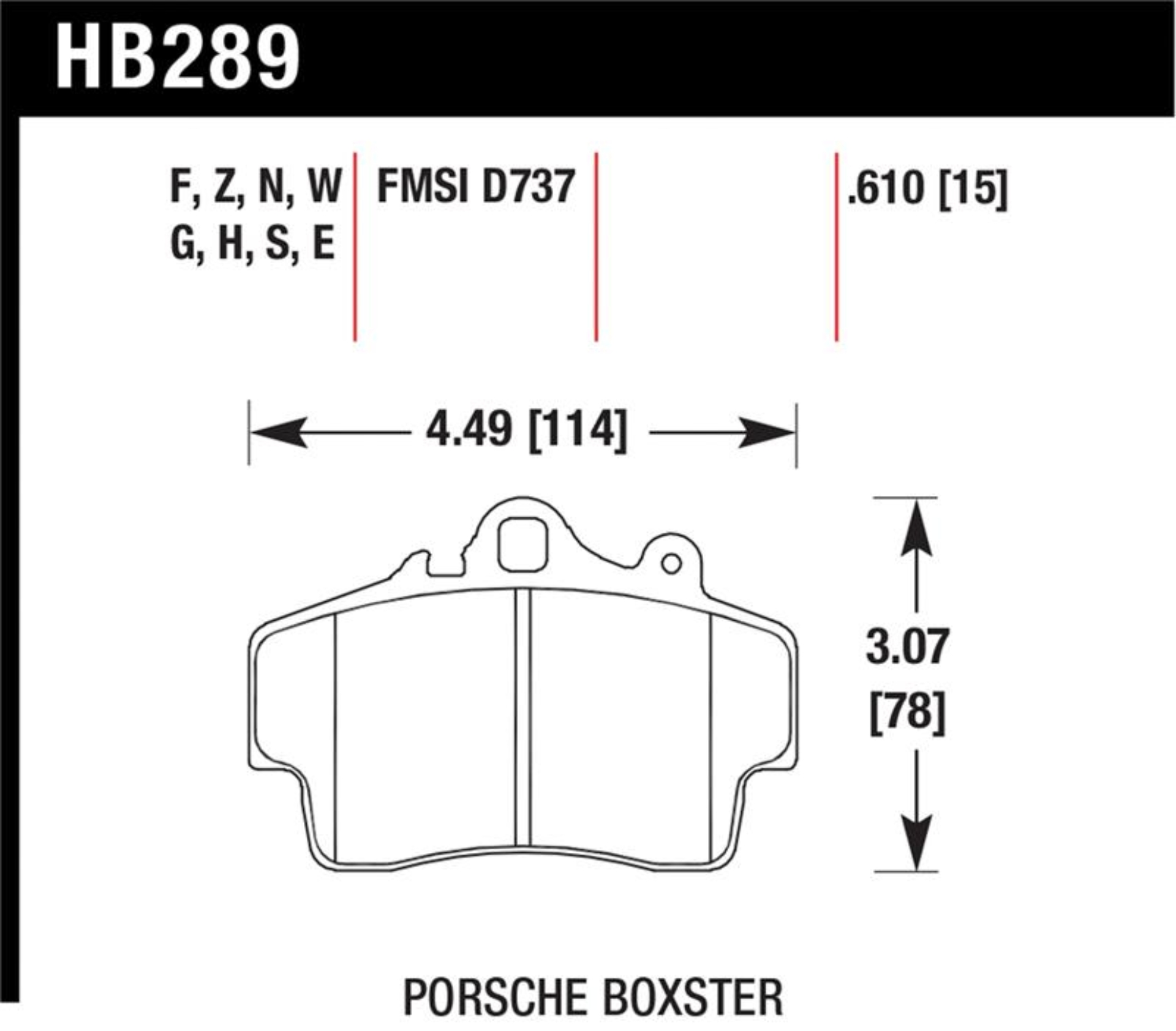 Picture of Hawk Porsche HPS Street Front Brake Pads