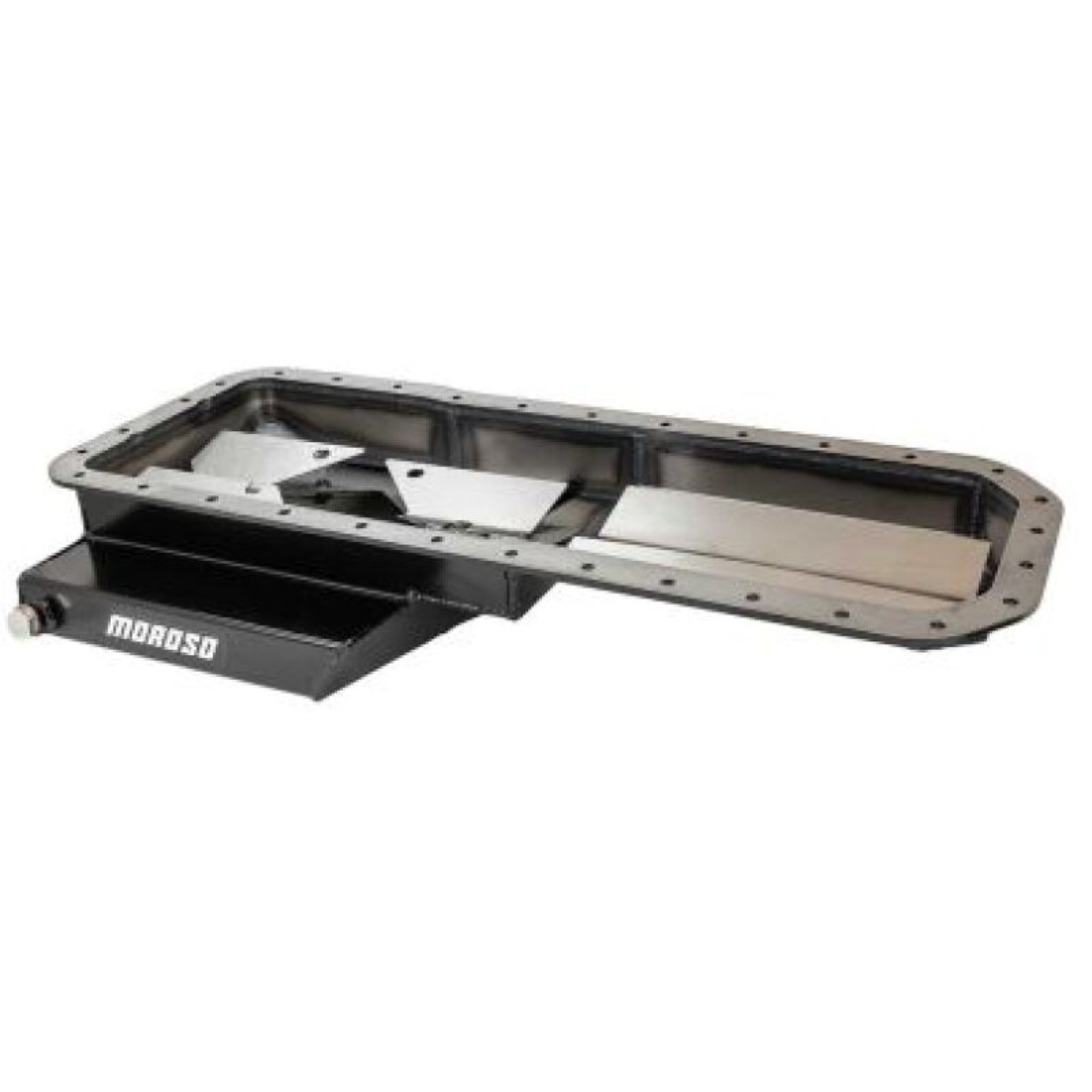 Picture of Moroso Datsun/Nissan L24/L26/L28 Road Race Baffled Wet Sump 5.6 Qt 6.25in Deep Steel Oil Pan (Black)