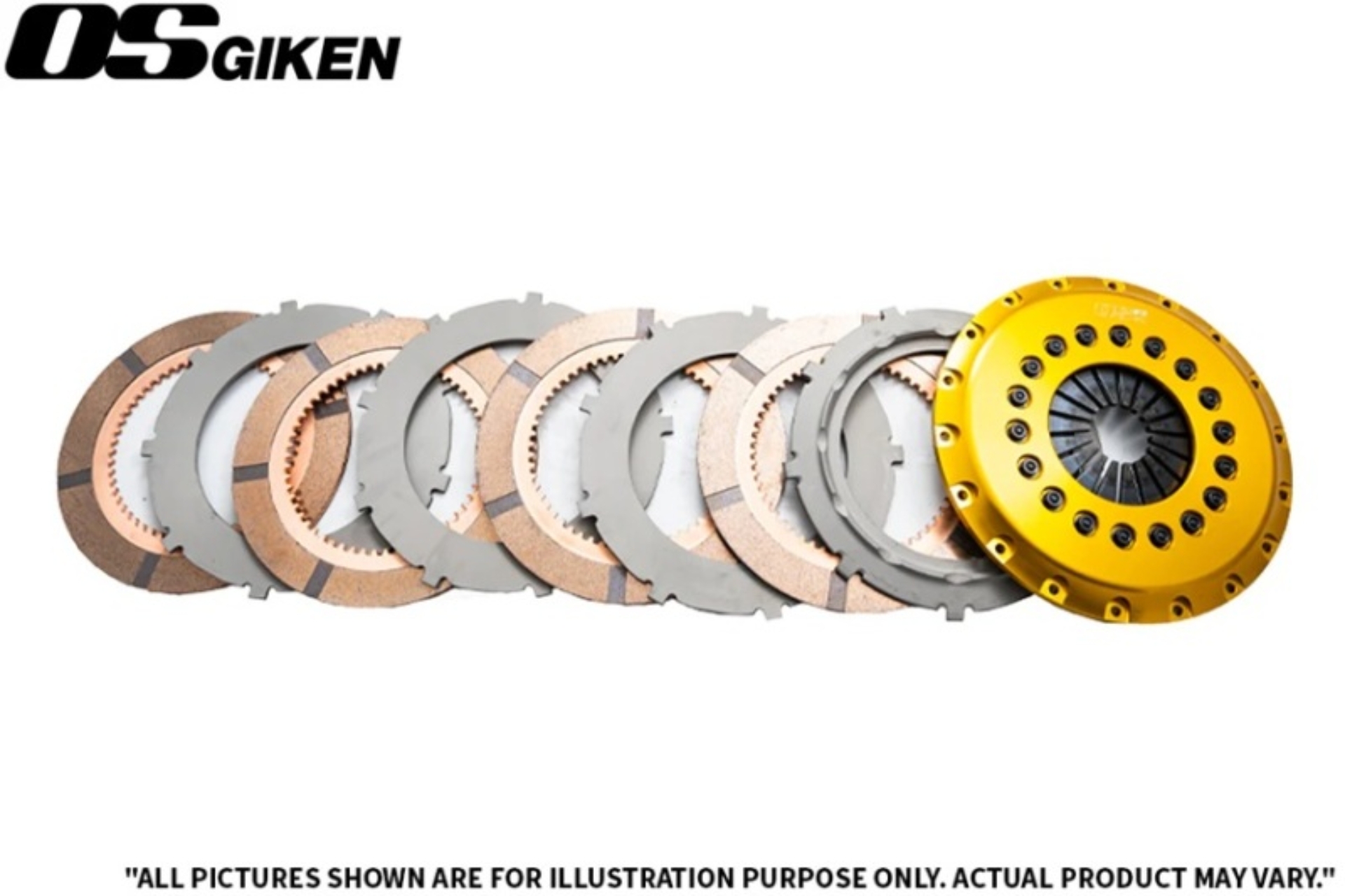 Picture of OS Giken 93-98 Toyota Supra JZA80 R Quad Plate w/Floating Center Hub Clutch