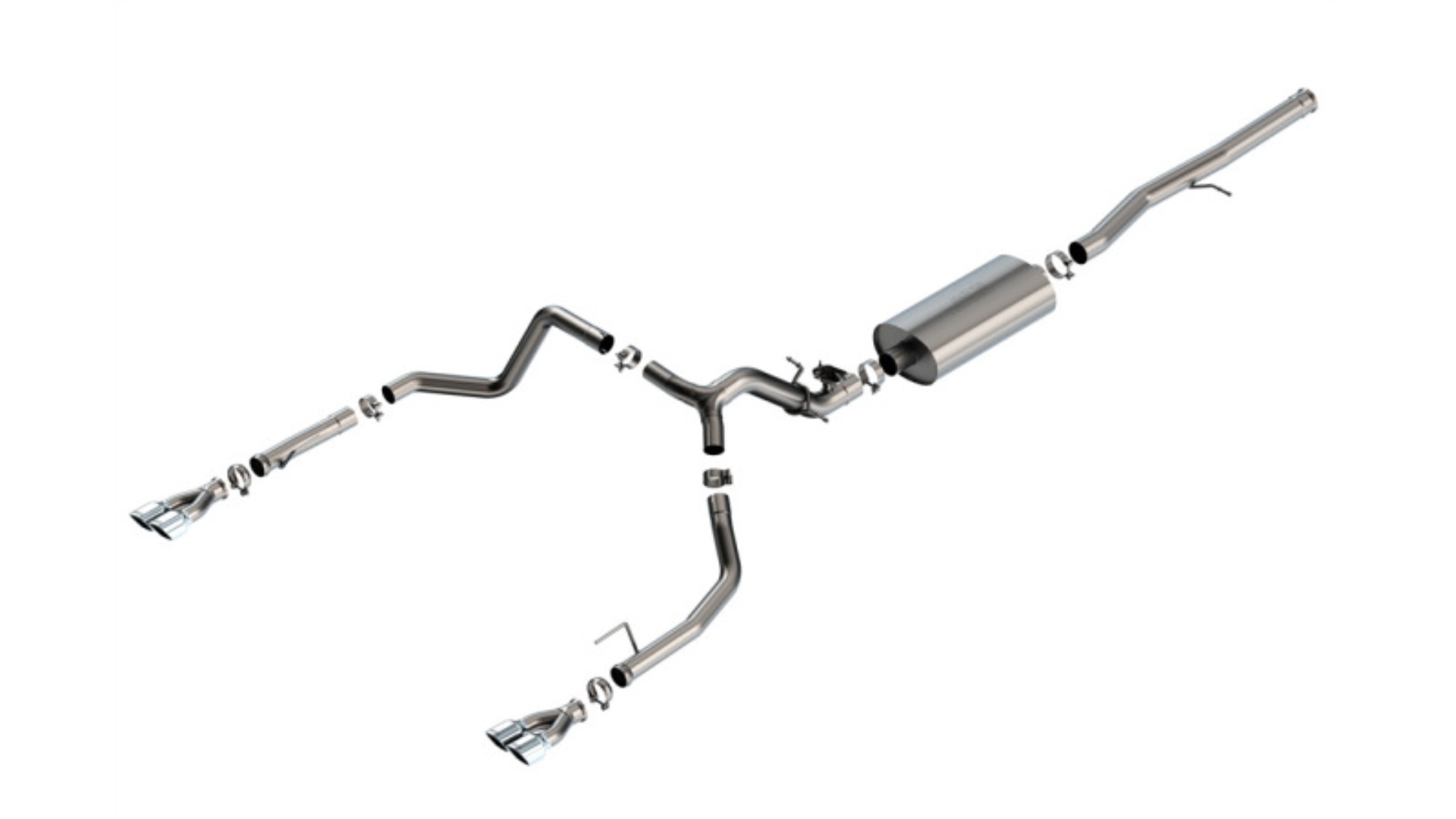 Picture of Borla 2024 Chevy Silverado 1500 6.2L V8 Touring Catback Exhaust w/ Simulator - Chrome