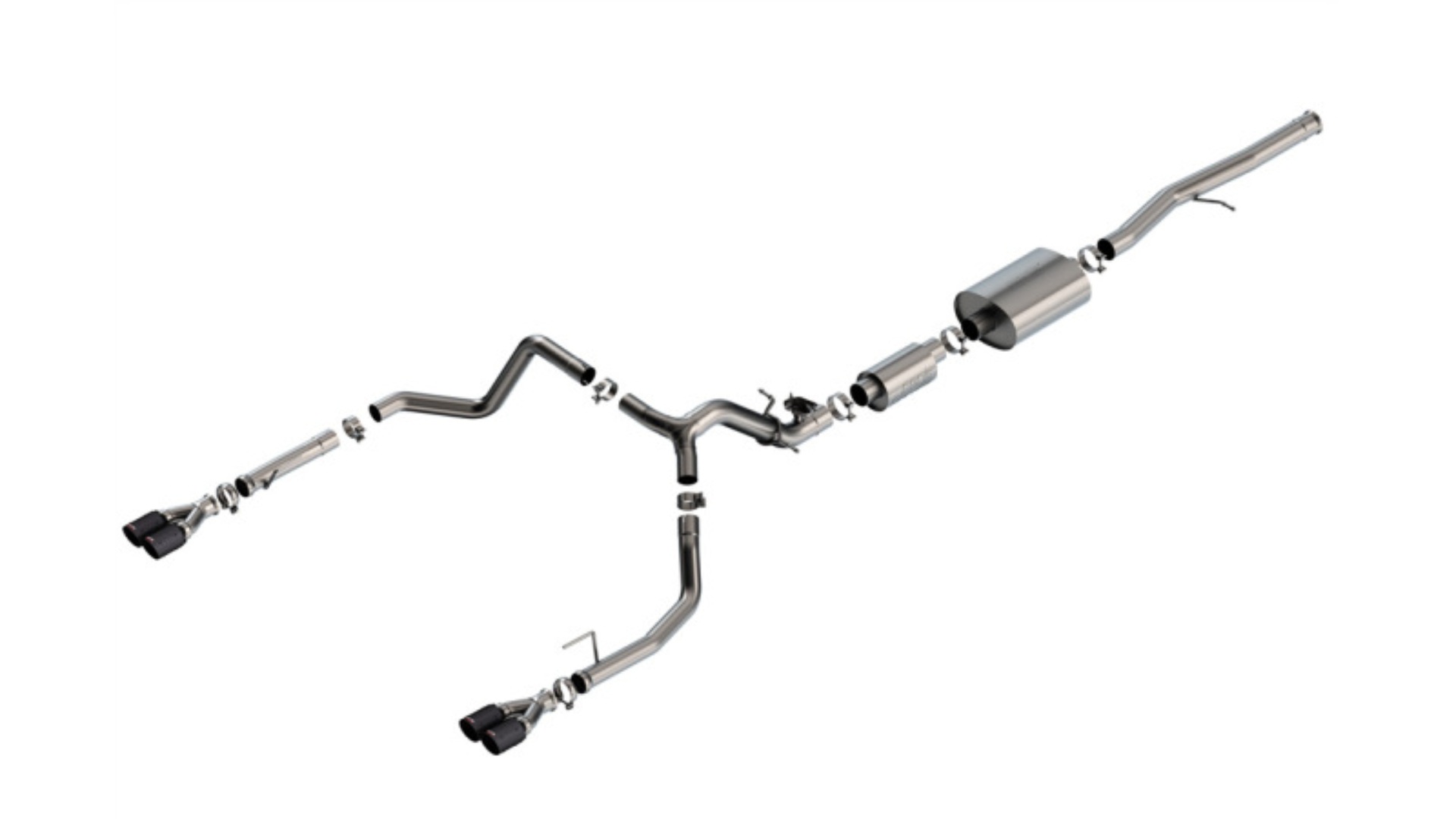 Picture of Borla 2024 Chevy Silverado 1500 6.2L V8 S-Type Catback Exhaust w/ Simulator - CF Black Anodized