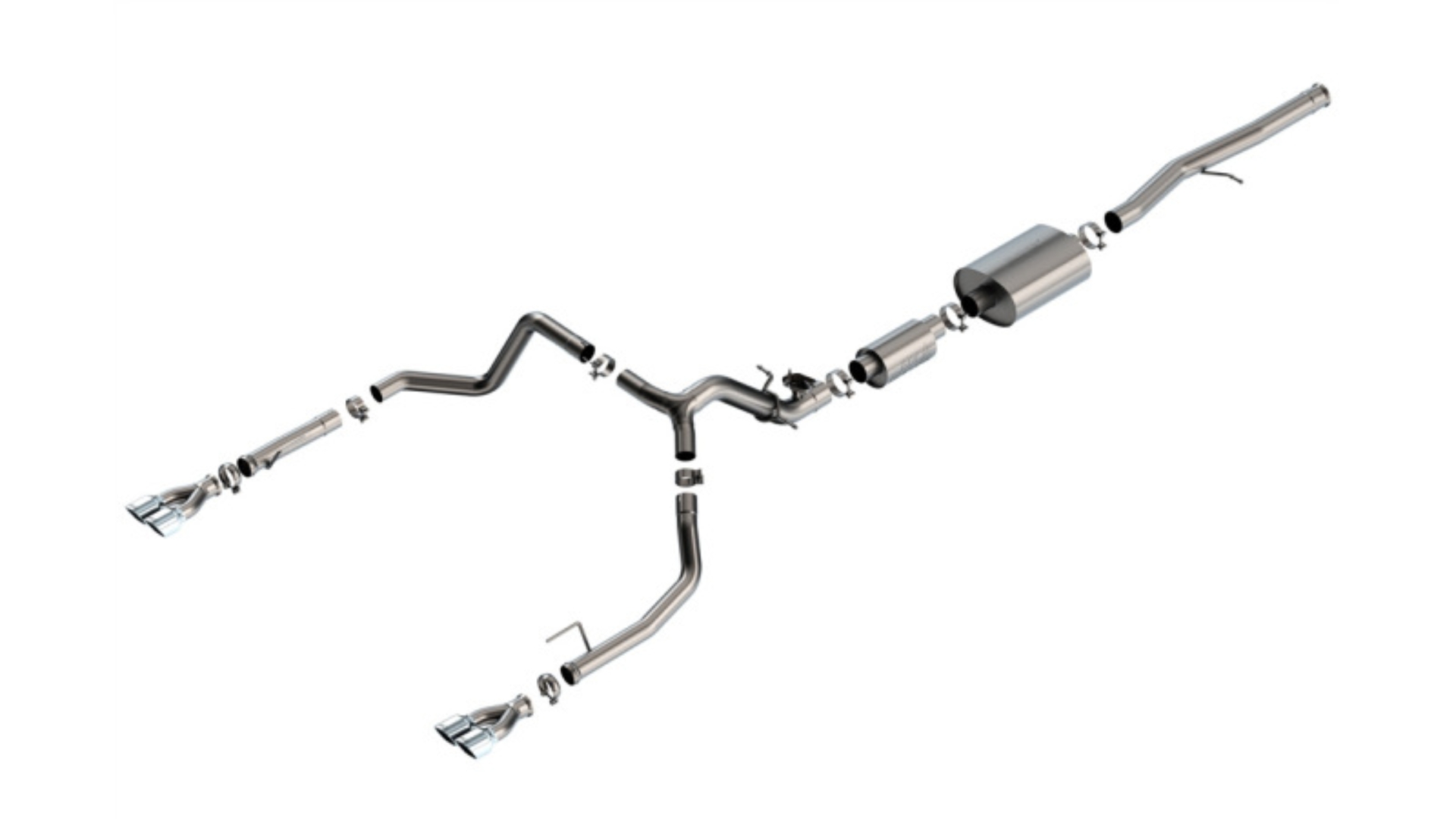 Picture of Borla 2024 Chevy Silverado 1500 6.2L V8 S-Type Catback Exhaust w/ Simulator - Chrome