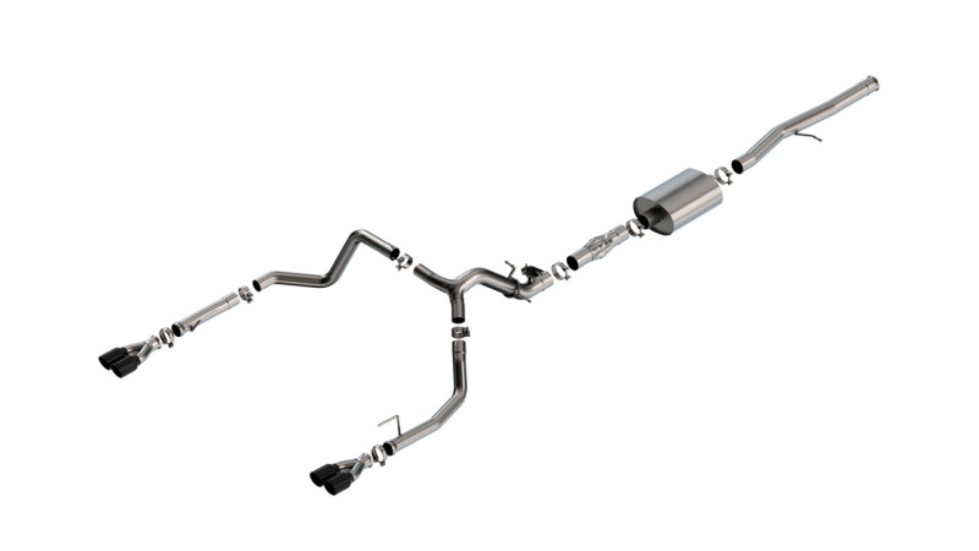Picture of Borla 2024 Chevy Silverado 1500 6.2L V8 ATAK Catback Exhaust w/ Simulator - Black Chrome
