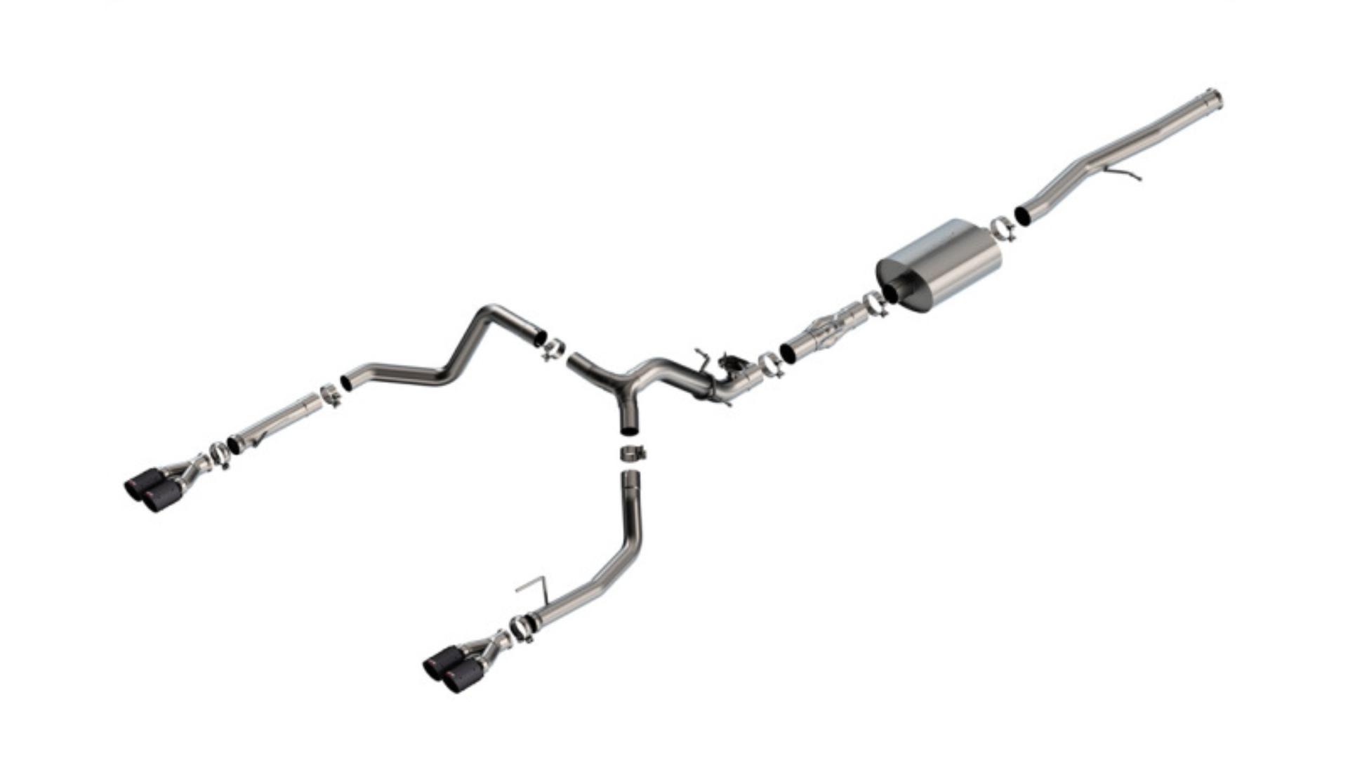 Picture of Borla 2024 Chevy Silverado 1500 6.2L V8 ATAK Catback Exhaust w/ Simulator - CF Black Anodized