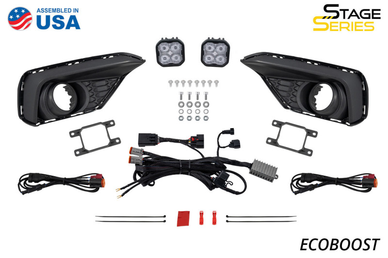 Picture of Diode Dynamics 2030 Ford Mustang EcoBoost SS3 Add-On Fog Lamp Kit Yellow Max