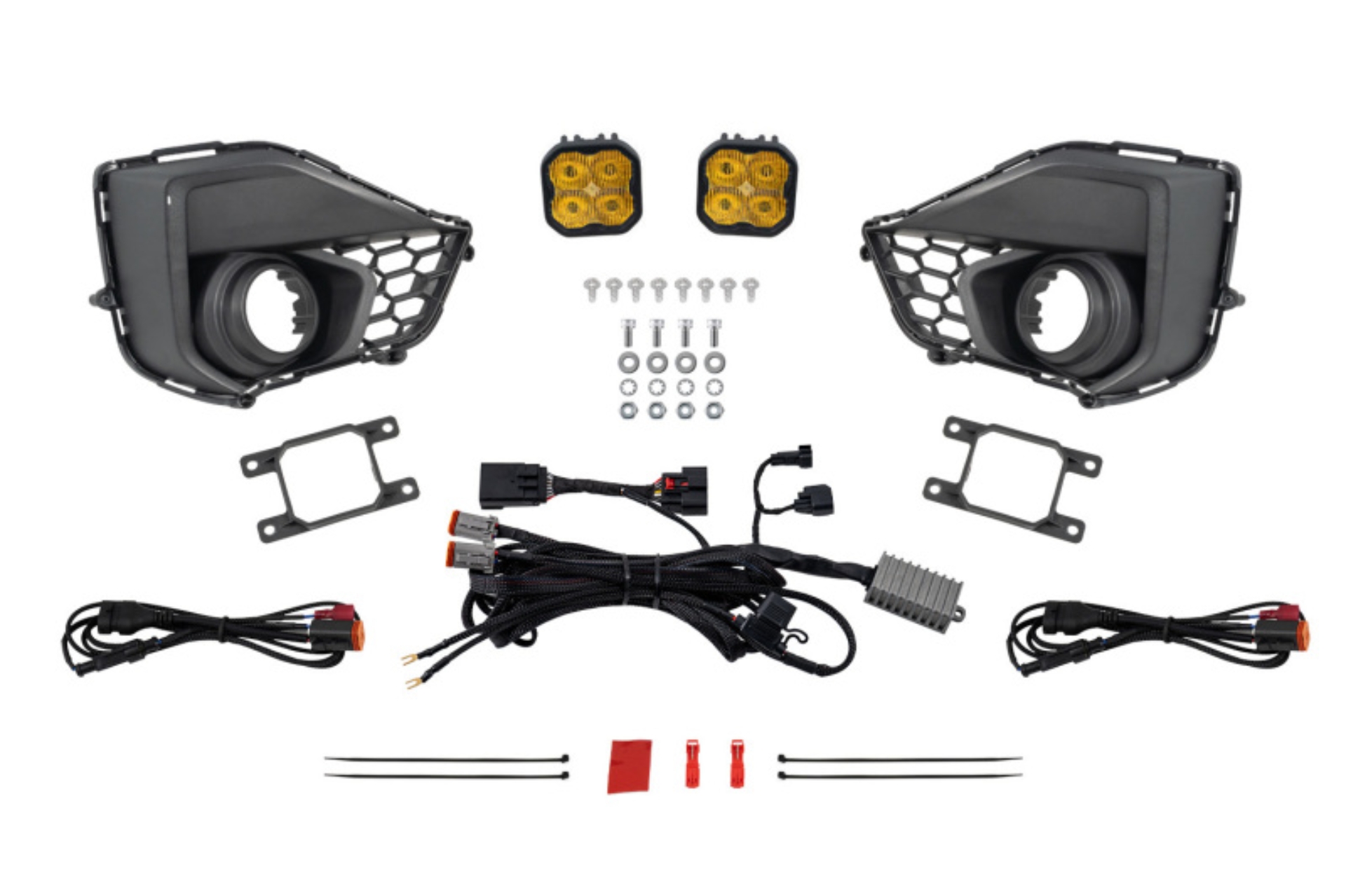Picture of Diode Dynamics 2029 Ford Mustang GT SS3 Add-On Fog Lamp Kit Yellow Pro