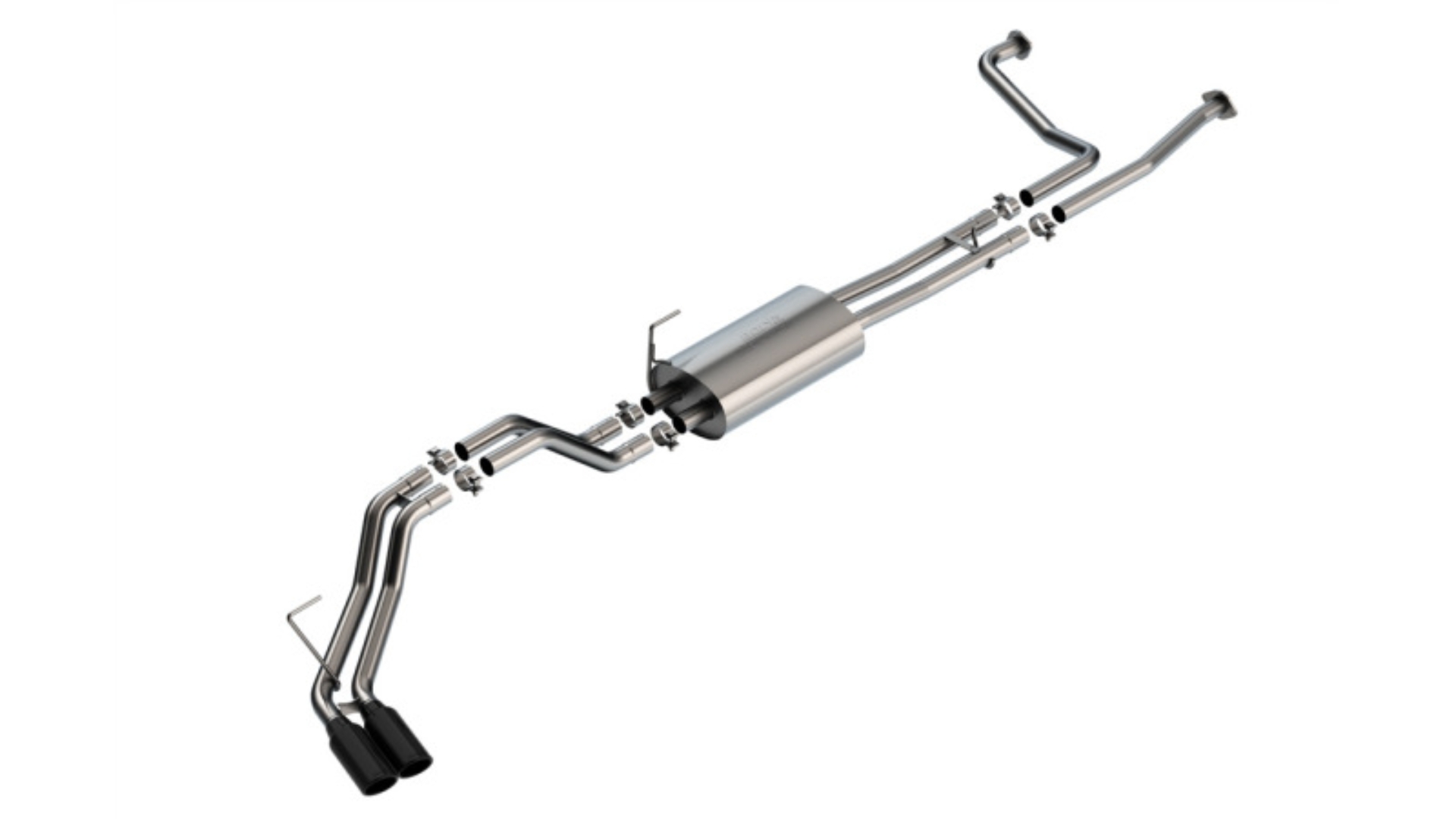 Picture of Borla 16-24 Nissan Titan XD S-Type Cat Back Exhaust - Black Chrome
