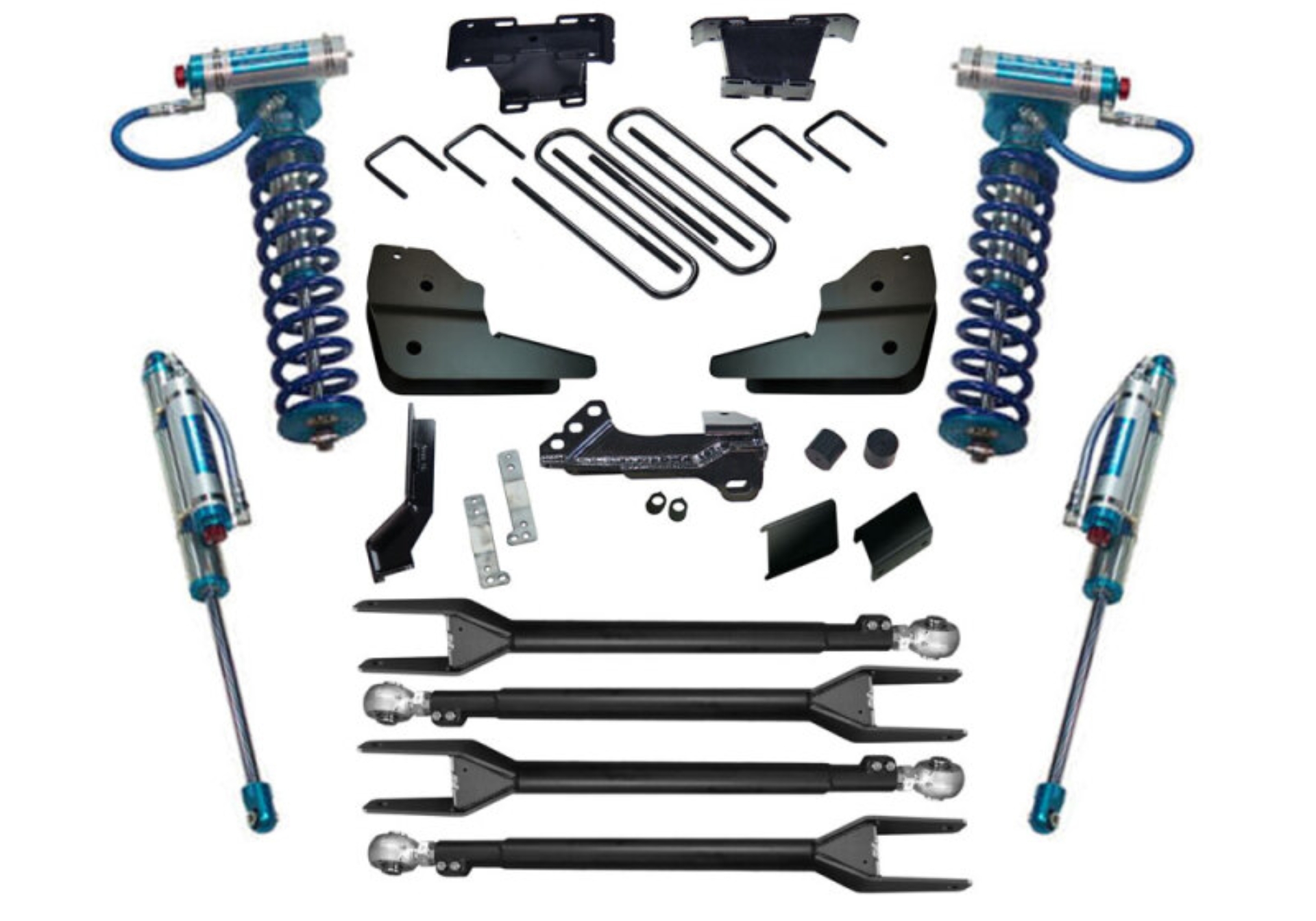 Picture of Superlift 2023 Ford F-250/F-350 4WD 4in 4-Link Lift Kit w/King Coilovers & Rear Reservoir Shocks