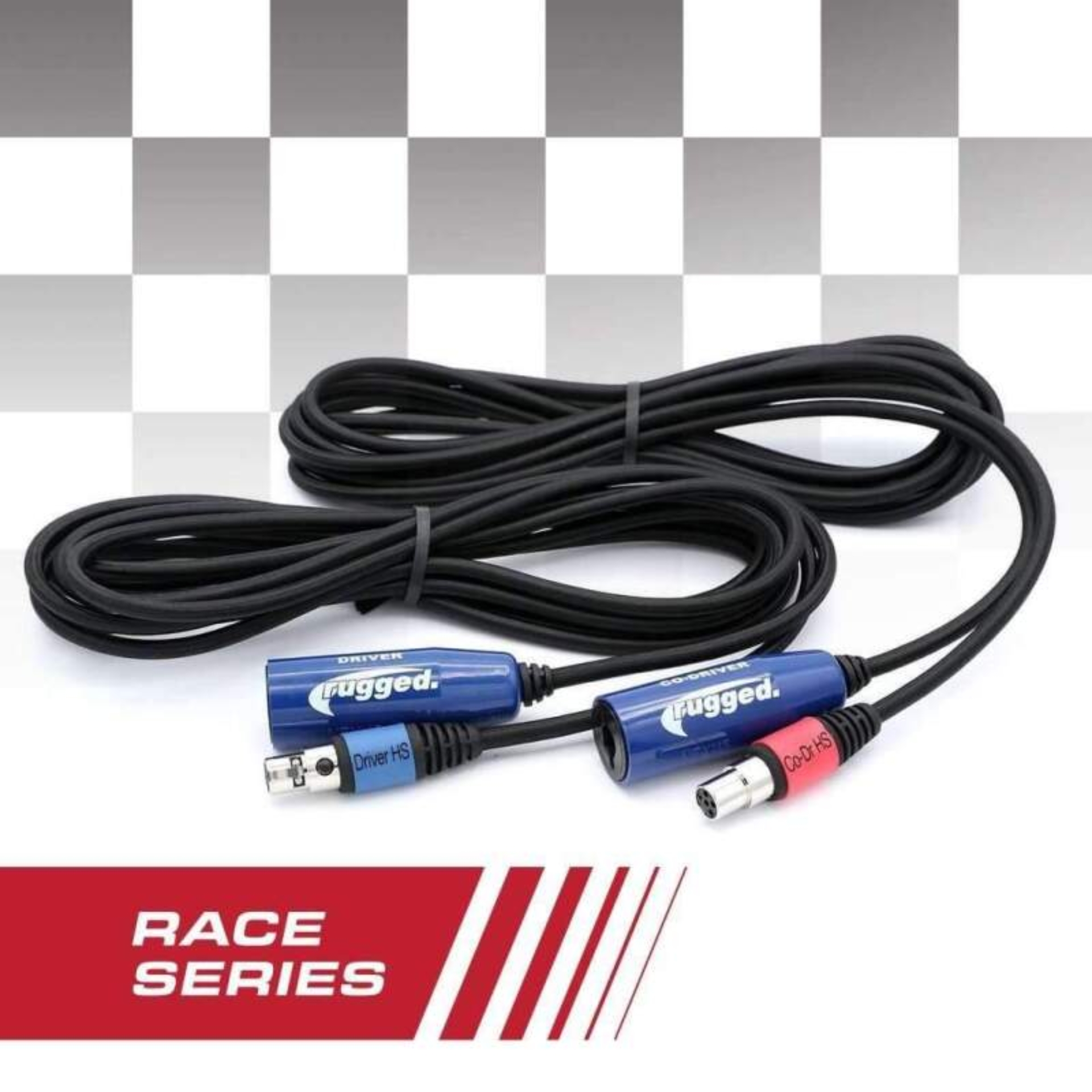 Picture of Rugged Radios OFFROAD 12 RACE SERIES Straight Cable to Intercom Driver and Co-Driver