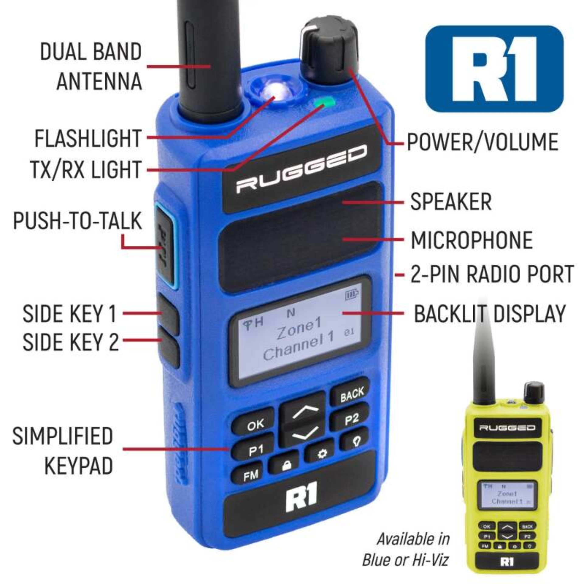 Picture of Rugged Radios NASCAR and IMSA Racing Comm System NASCAR / R1 / Blue