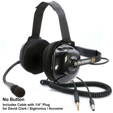 Picture of Rugged Radios FHS Behind-The-Head Fire Safety Industrial Headset With Mic On/Off Button / No Cable