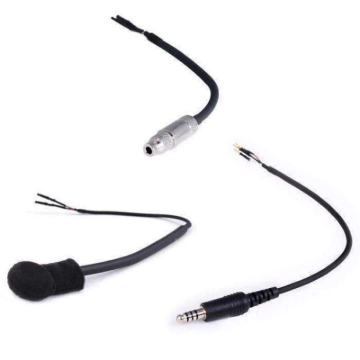Picture of Rugged Radios Peltor 4-Conductor Helmet Kits Mic / 1/8 Ear Bud Jack / Straight