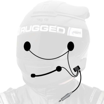 Picture of Rugged Radios Wired Offroad and STX Stereo - Helmet Kit w/Alpha Audio Speakers and Mic