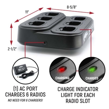 Picture of Rugged Radios 6-Pack Bank Charger for Handheld Radios RDH16