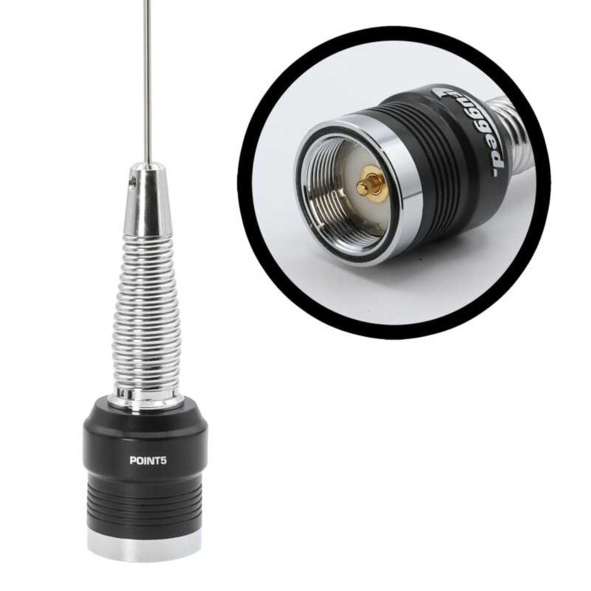 Picture of Rugged Radios GMRS and UHF No Ground Plane NGP Tuned Whip Antenna
