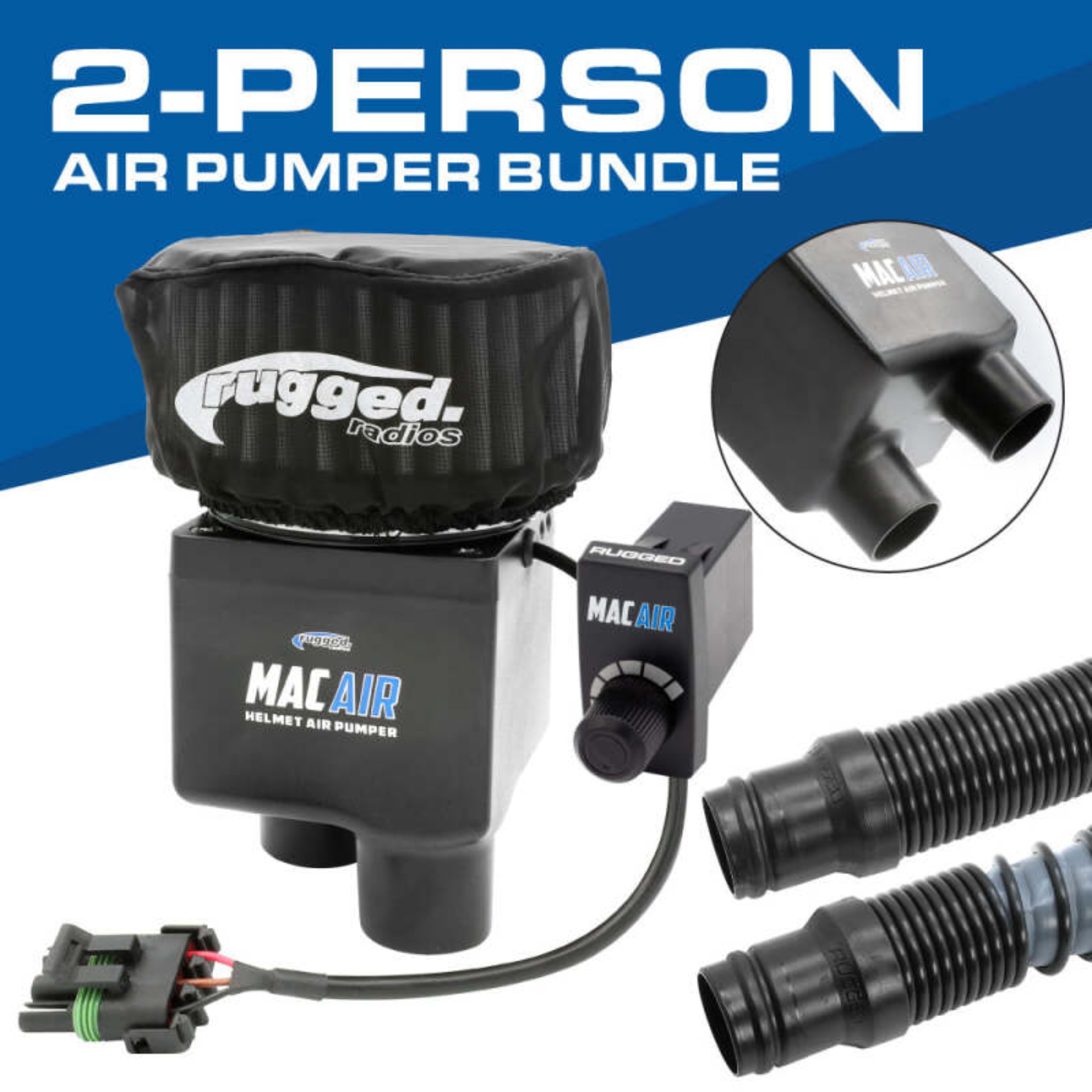 Picture of Rugged Radios MAC Air 2-Person Helmet Air Pumper (Bundle)