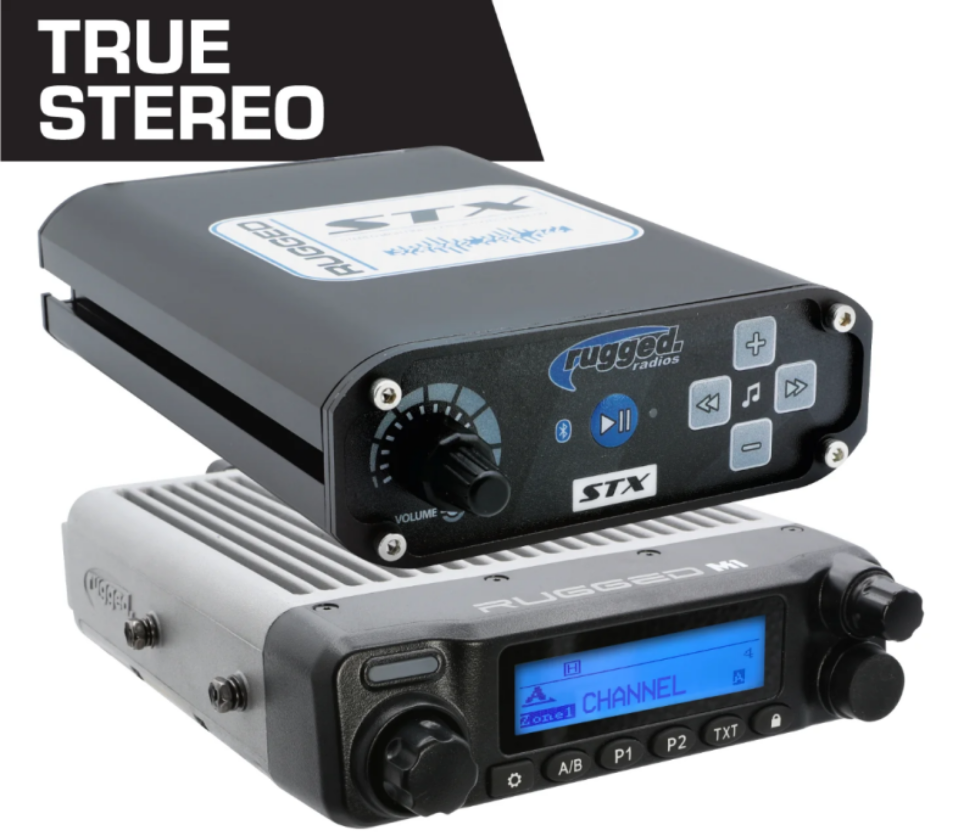 Picture of Rugged Radios STX STEREO Complete Master Comm Kit w/ Intercom - 2-Way Radio M1 VHF Business Band