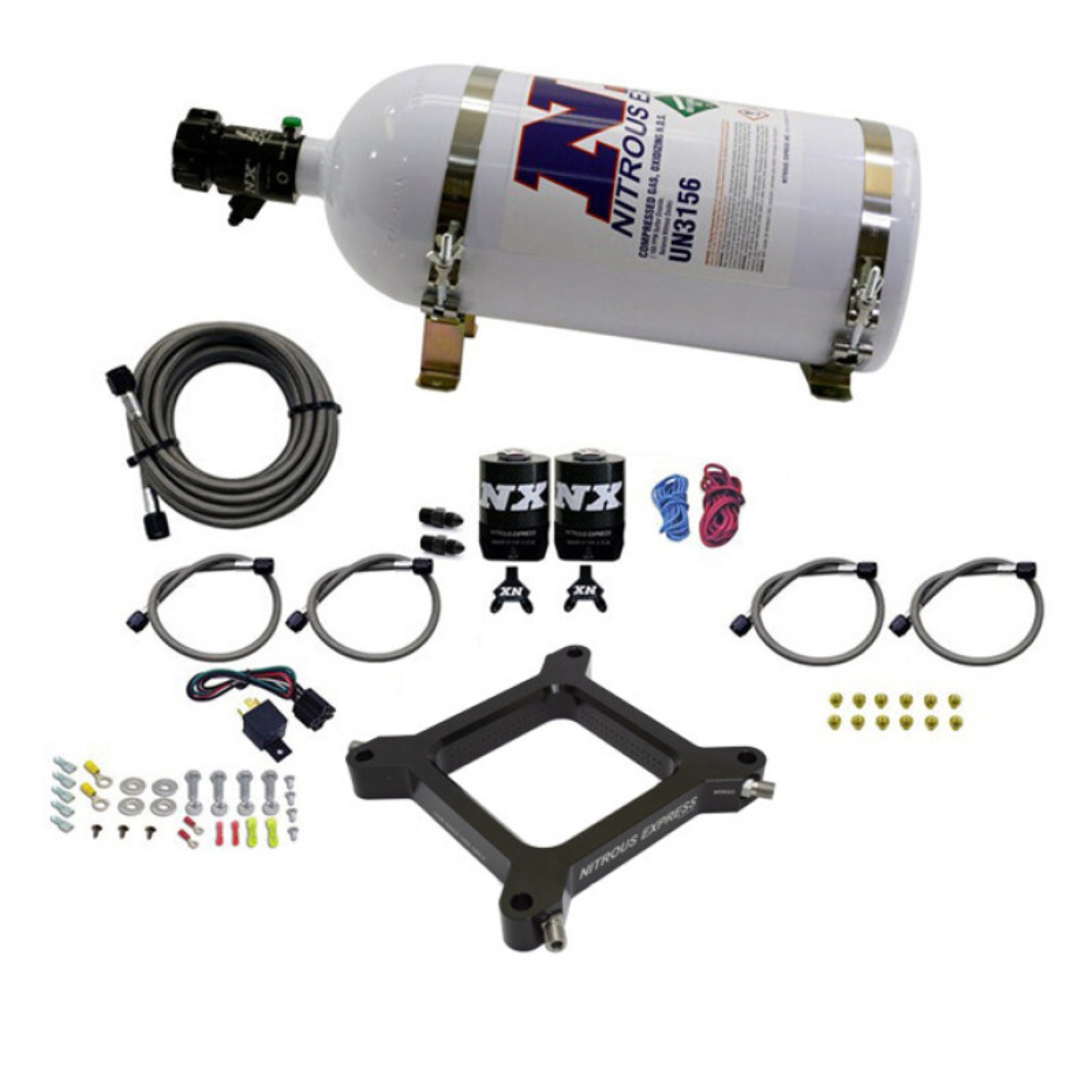 Picture of Nitrous Express 4150 Assassin Plate System Pro Power Alcohol 100-500HP (10lb Bottle)