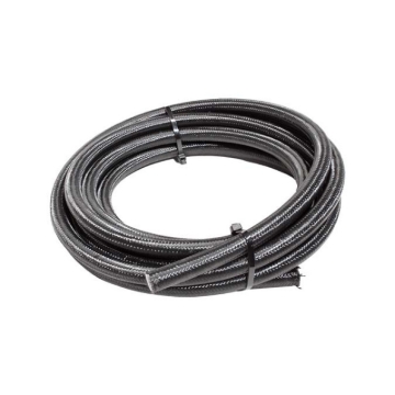 Picture of Snow Performance 12 Black Nylon Braided Stainless PTFE Hose - 15ft