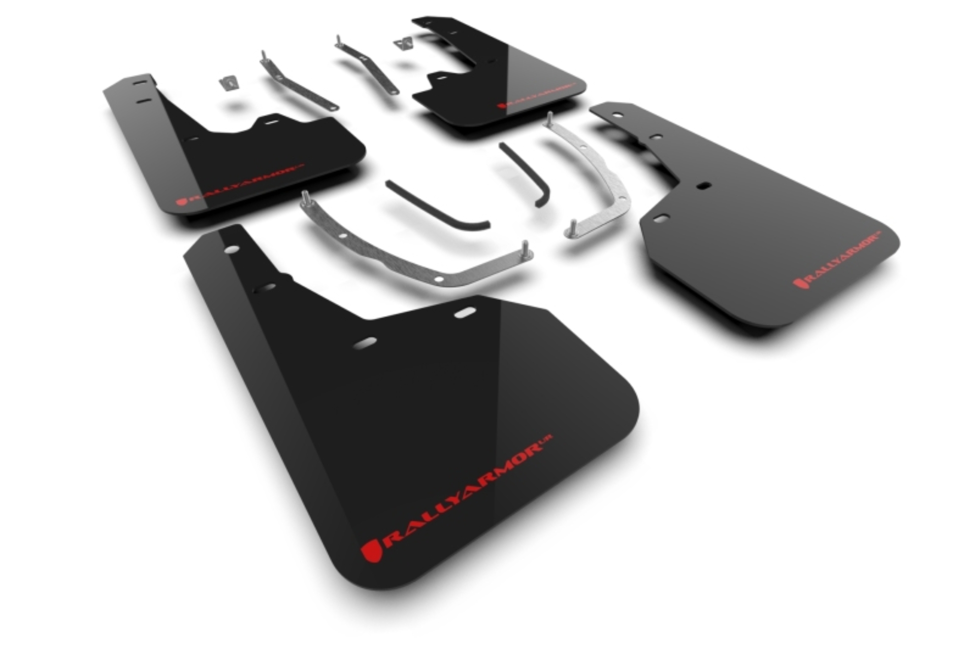 Picture of Rally Armor 25-26 Hyundai Tucson ICE XRT Black UR Mud Flap - Red Logo