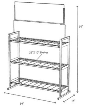 Picture of Odyssey Battery 9-Battery Display Rack (3 Wide x 3 High)