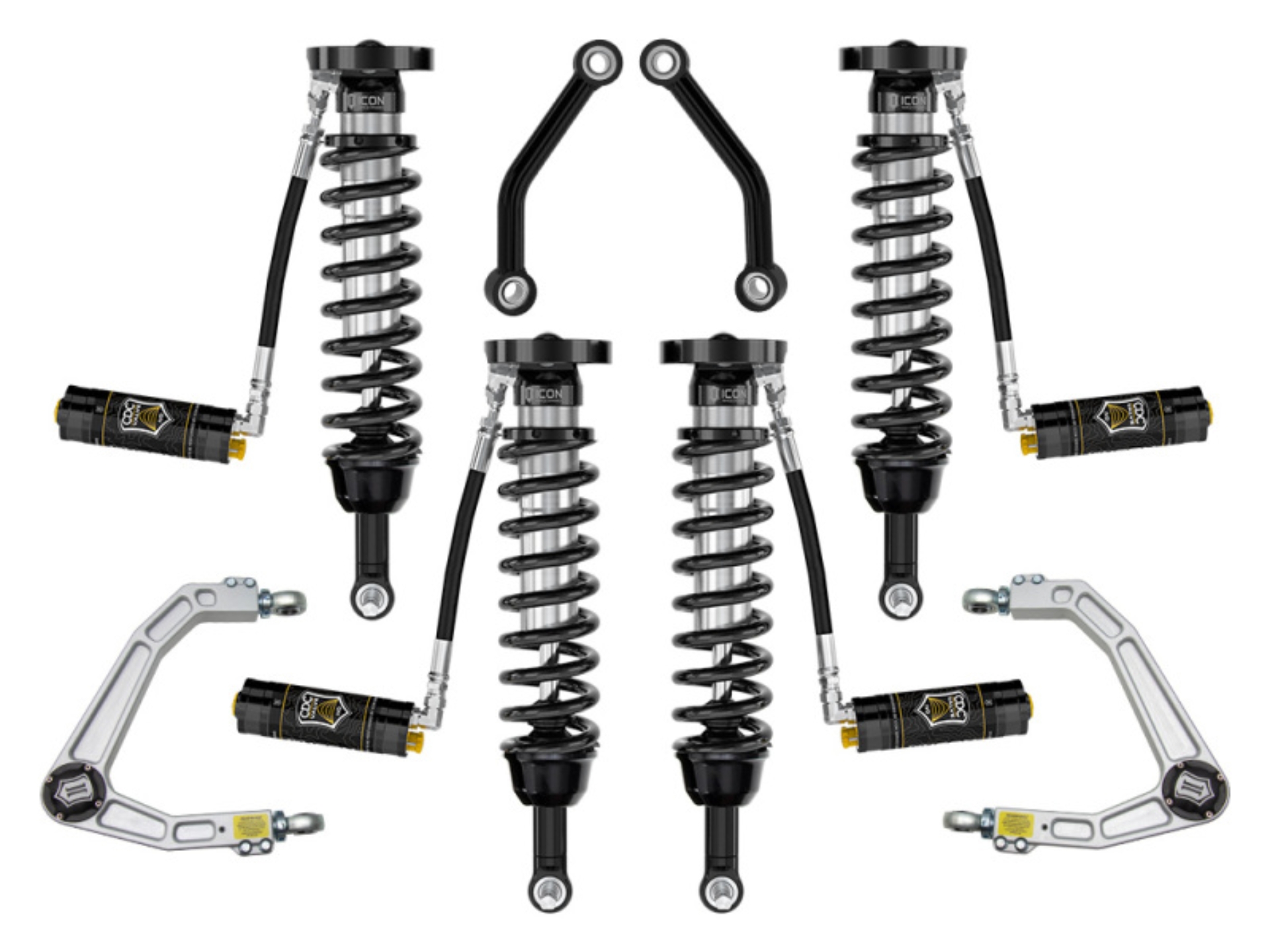Picture of ICON 21-24 GM Tahoe/Suburban/Yukon/Yukon XL 2.5-3.25in Adjustable Coilover Lift Kit