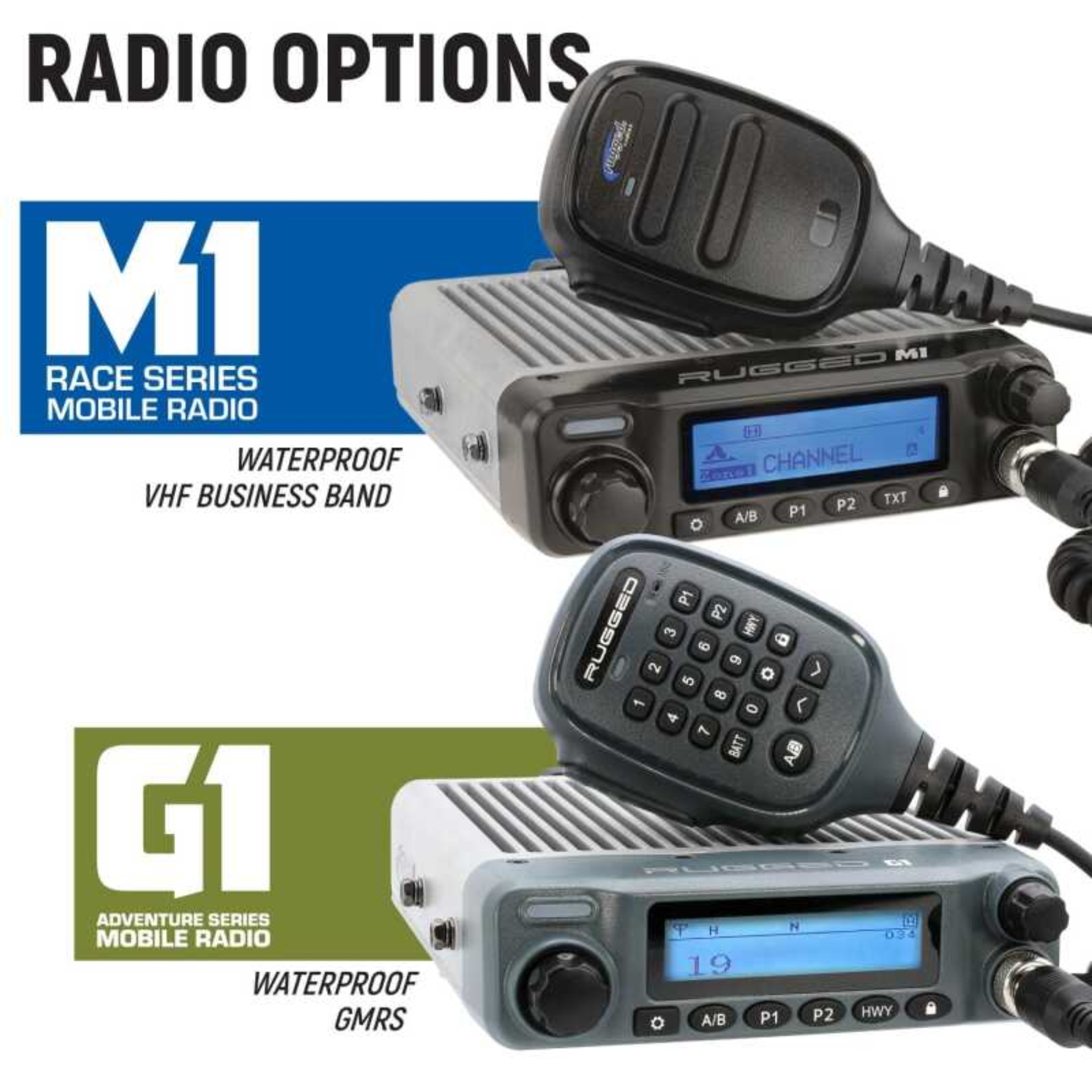 Picture of Rugged Radios Polaris General Complete Comm Kit w/ BT Intercom and 2-Way Radio 696 PLUS / G1 GMRS