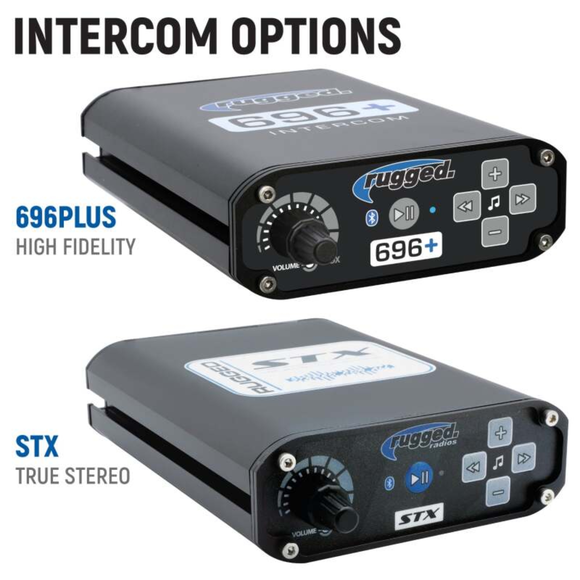 Picture of Rugged Radios Polaris RZR XP 1000 Complete Comm Kit with BT Intercom 2-Way Radio 696 Plus / G1 GMRS