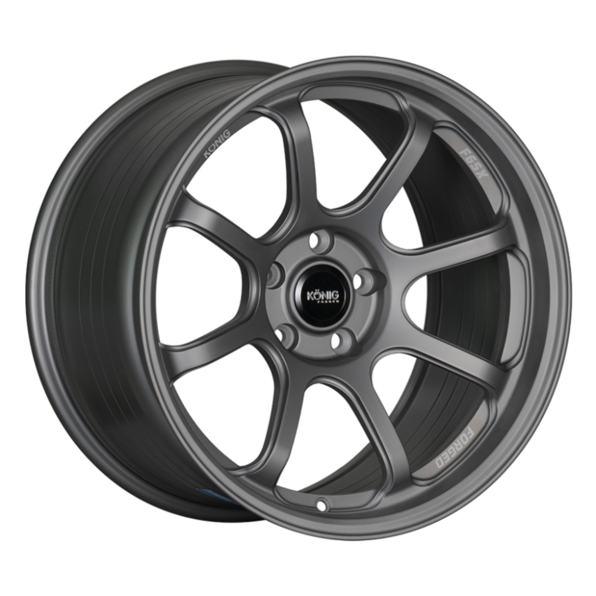 Picture of Konig Forged F6SX 18x10.5 5x120 ET25 Satin Grey Wheel (Knurled Bead)