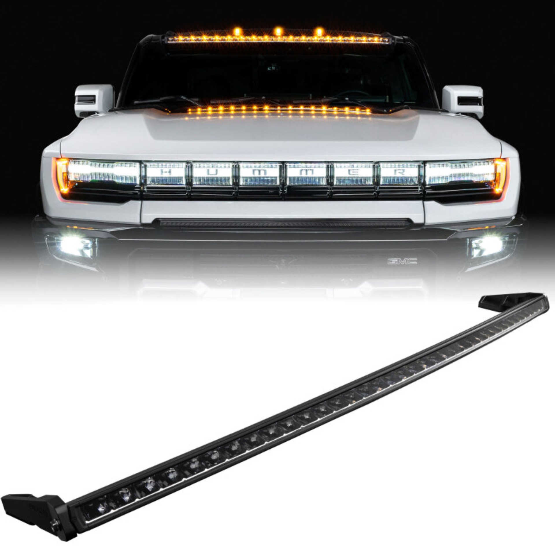 Picture of Oracle 22-24 Hummer EV 5in Roof Mount Curved Light Bar w/ Brackets