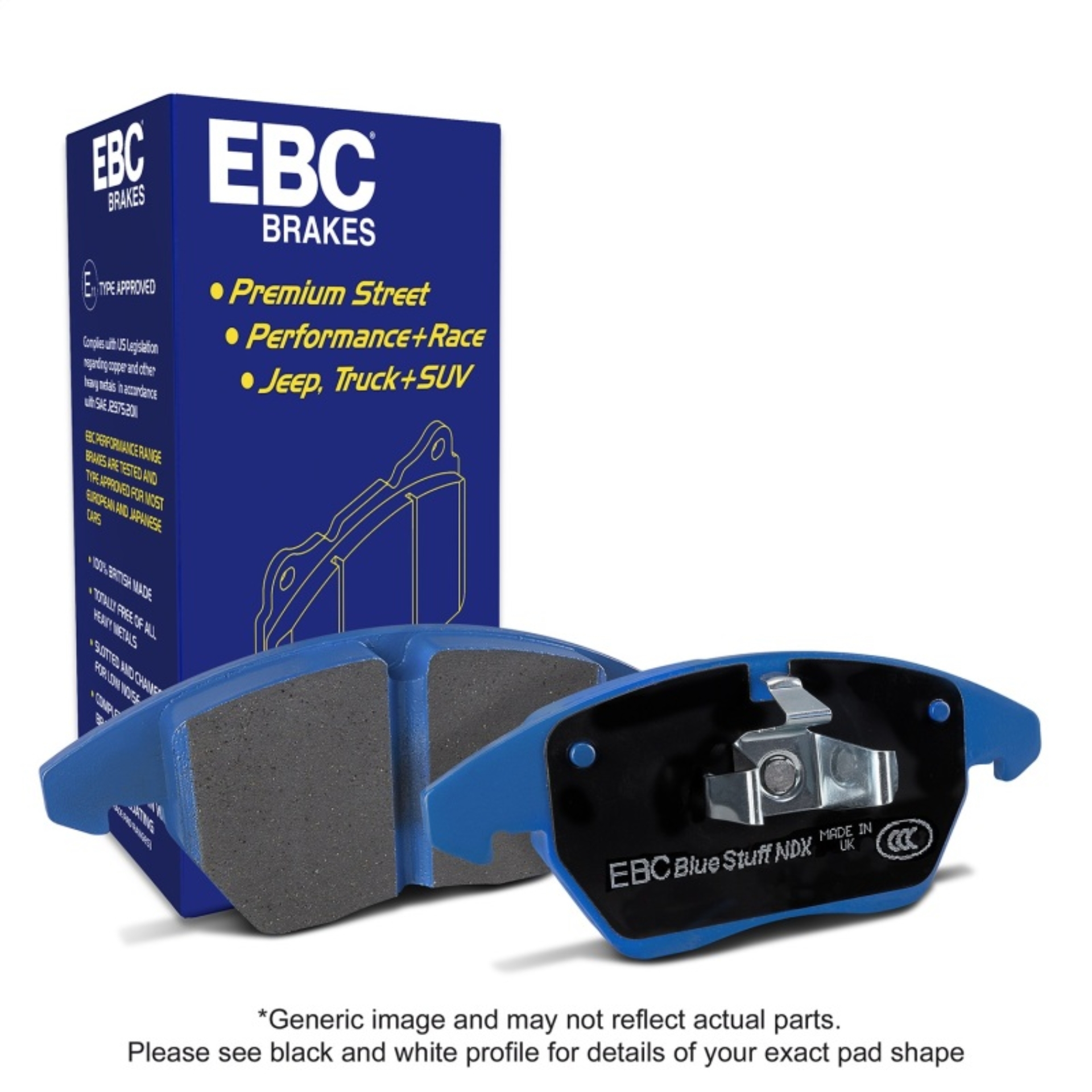 Picture of EBC 92-94 Acura Integra 1.7L V-Tec Bluestuff Front Brake Pads