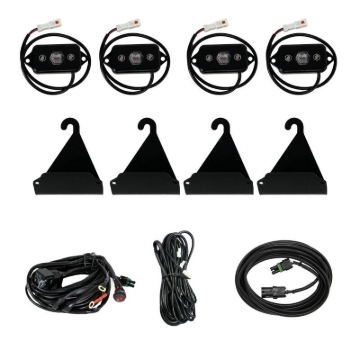 Picture of Baja Designs 05-24 Toyota Tacoma / 07-24 Toyota Tundra Bed Rail Cargo Light Kit - Red