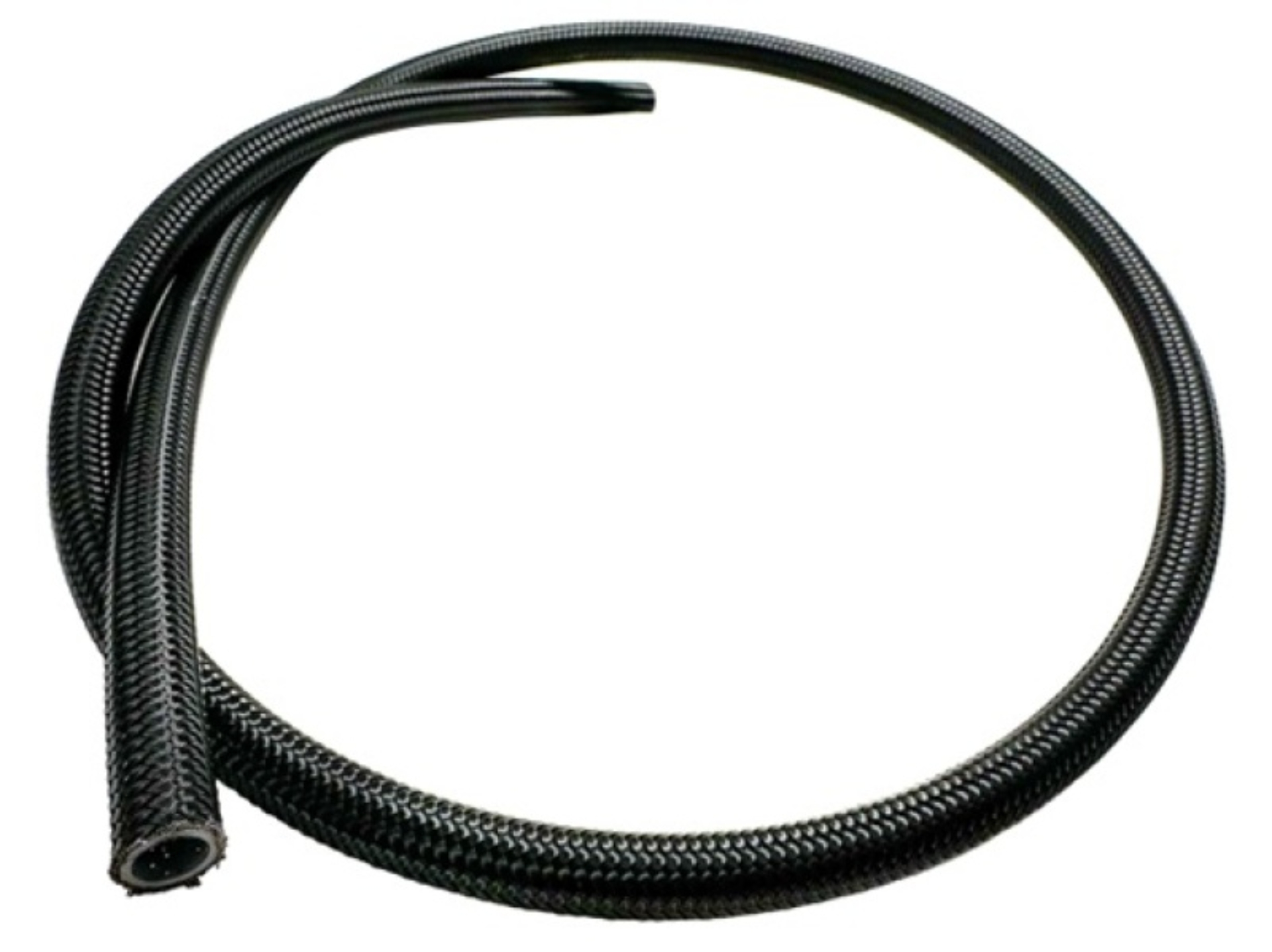 Picture of Fuelab Black Nylon Stainless Steel Braided PTFE Hose - 12AN - 3ft