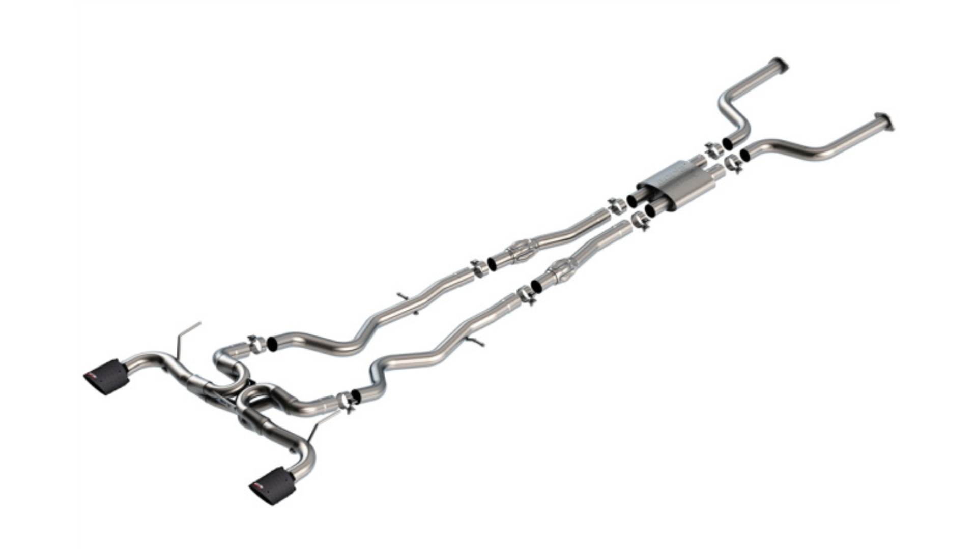 Picture of Borla 16-24 Infinity Q50 (Auto V6) ATAK Cat Back - 4.5in Carbon Fiber Black Anodized Tip