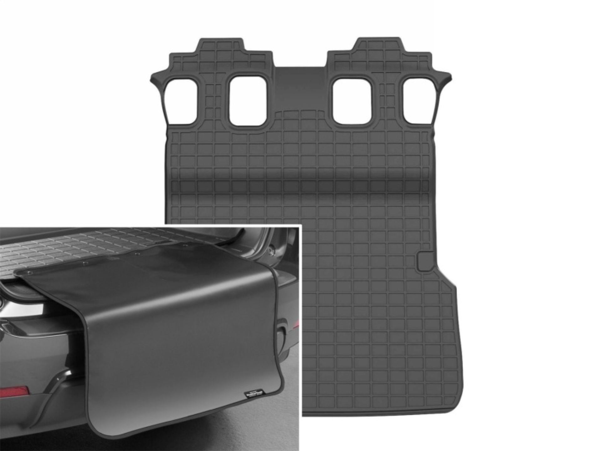 Picture of WeatherTech 2024 Lexus GX (6/7 Passenger) Cargo Liner w/ Bumper Protector Black