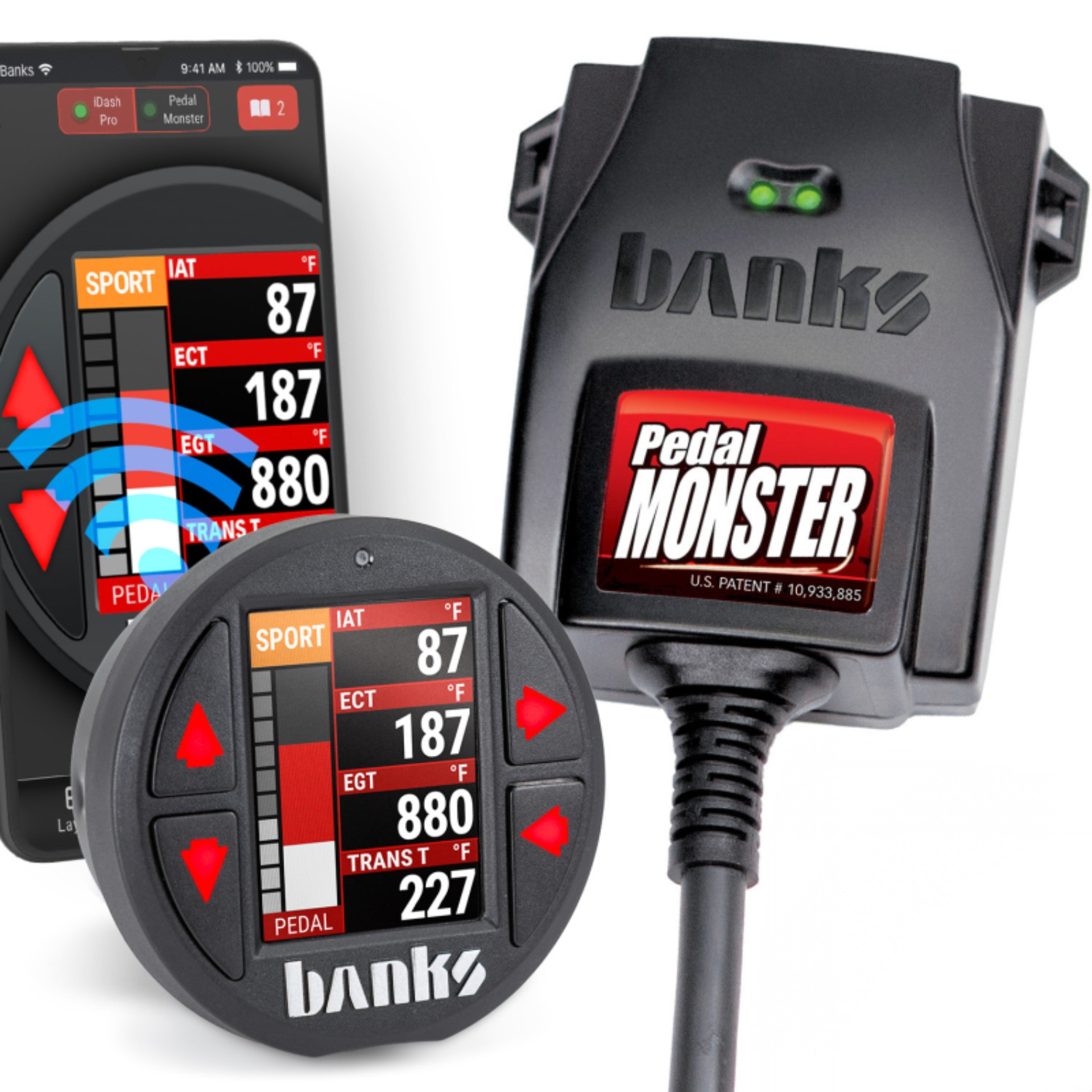 Picture of Banks Power Pedal Monster Kit Molex MX64 6 Way w/iDash Pro 07-19 RAM 2500/3500 and 11-20 FORD 6.7L