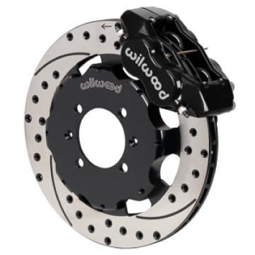 Picture of Wilwood Forged Dynalite Front Hat Kit 11.75in SRP Drilled/Slotted Rotor Black Caliper 90-05 Miata