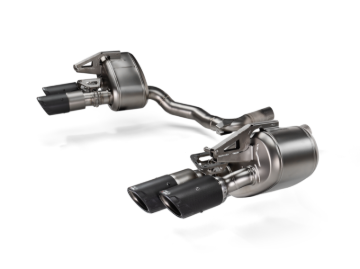 Picture of Akrapovic 2024+ Porsche Panamera Slip-On Line (Titanium) w/ Carbon Tips: Requires V6 or V8 fit kit