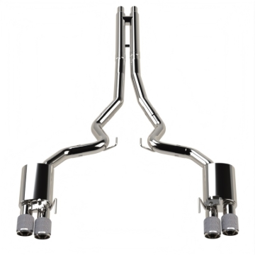 Picture of Kooks 18-24 Ford Mustang GT 5.0 3in. Valved Touring Cat-Back Exhaust - Carbon Tips