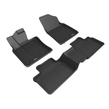 Picture of 3D MAXpider 2025+ Toyota Camry Kagu 1st & 2nd Row Floormats - Black