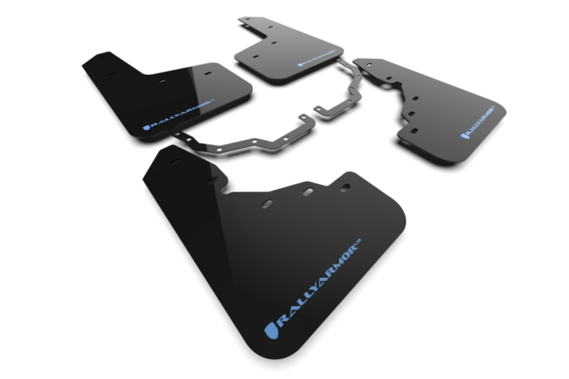 Picture of Rally Armor 22-26 Toyota Land Cruiser Black UR Mud Flap Light Blue Logo
