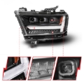Picture of ANZO 19-24 RAM 1500 (New Body/OE Halogen) Full LED Proj Headlights DRL/SeqSig Black - Driver Side
