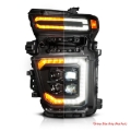 Picture of ANZO Z-Series 20-23 Chevy Silverado 2500/3500 Z-Series Full LED Proj Headlights Black - Driver Side